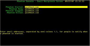 Phantom Job Processor Email Screen
